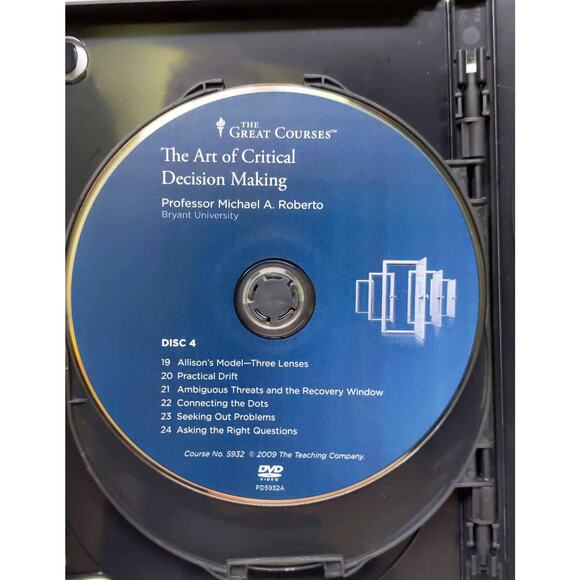 The Great Courses - The Art of Critical Decision Making - Guidebook & DVDs *USED - Picture 9 of 9